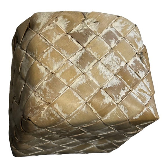 Set of 3 wicker and natural grass decor - Picture 3 of 3